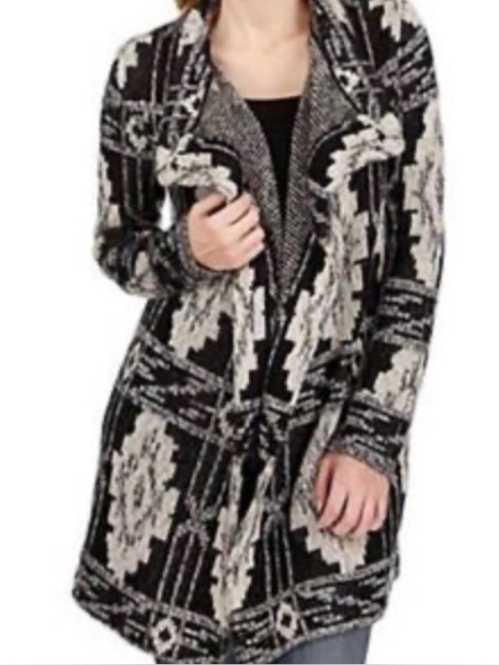 Lucky Brand Aztec Open Cardigan